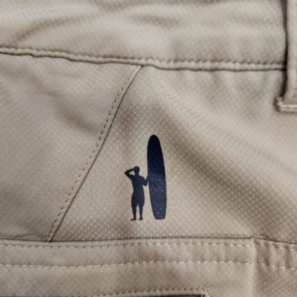 Johnnie-O Mulligan Shorts Mens 38 Khaki Prep-Formance Flat Front Stretch Golf - Picture 4 of 15